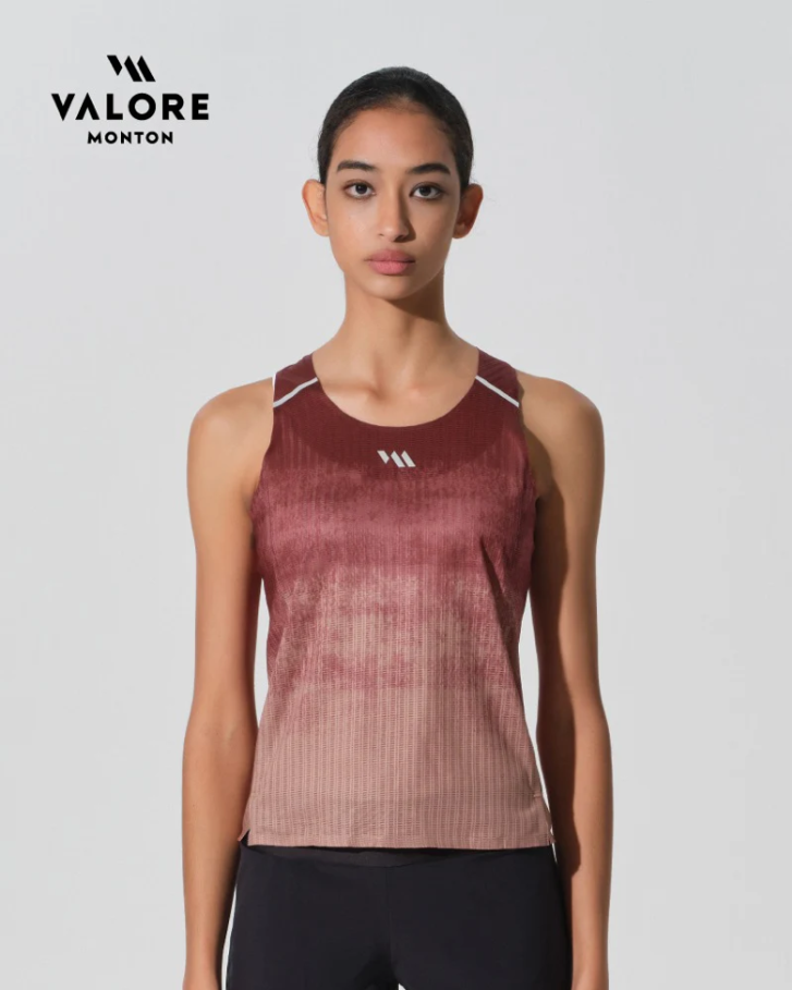 WOMENS RUNNING SINGLET TERRA GRADIENT SUNSET CLAY