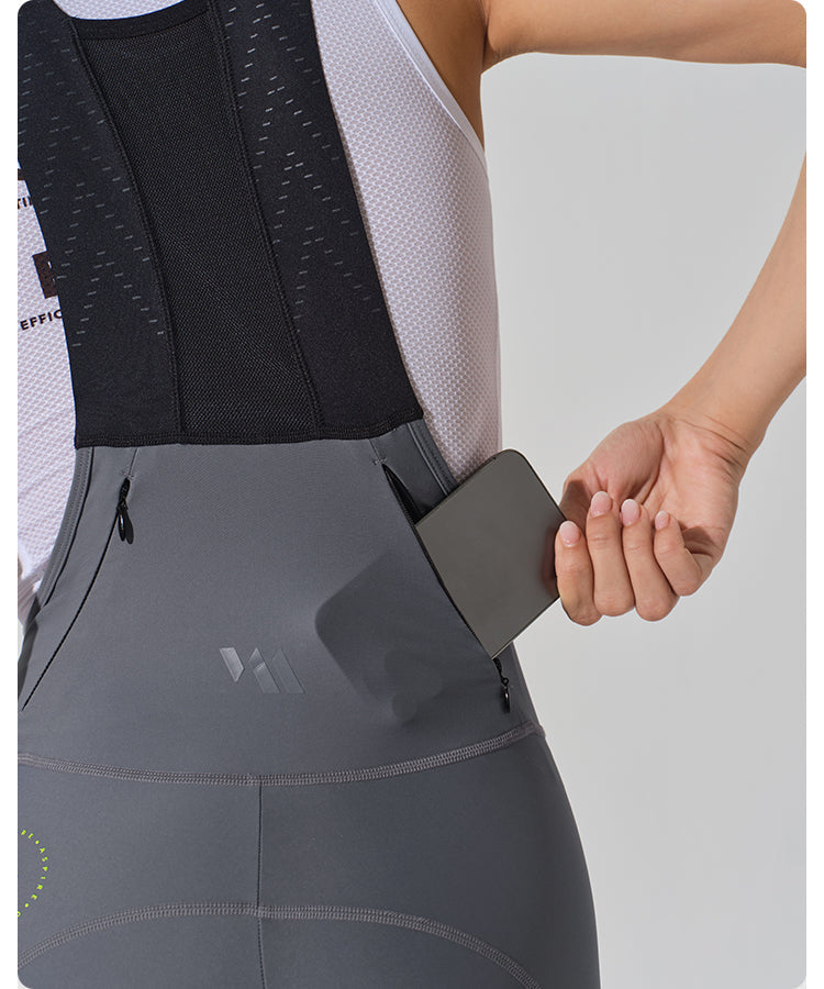 STRAORDINARIO II . WOMENS BIB SHORTS . GRAPHITE GREY