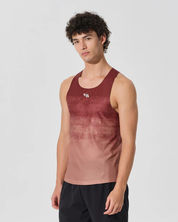 RUNNING SINGLET TERRA GRADIENT SUNSET CLAY