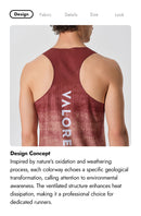 RUNNING SINGLET TERRA GRADIENT SUNSET CLAY