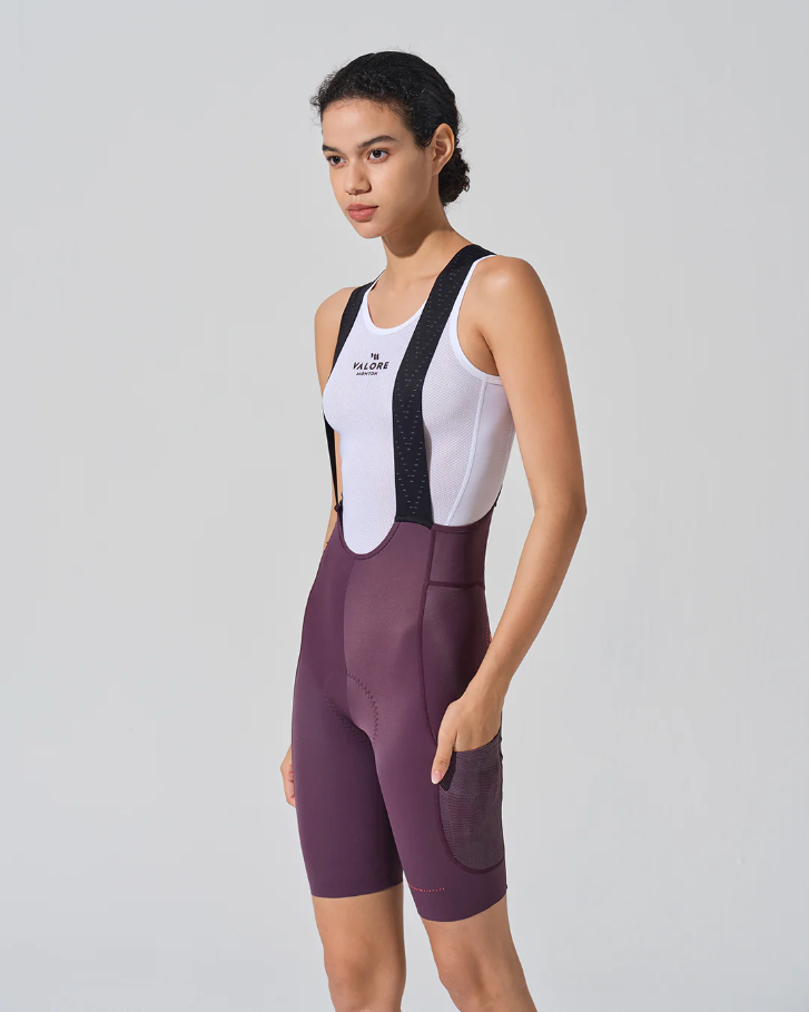 STRAORDINARIO II . WOMENS BIB SHORTS . DEEP PLUM PURPLE