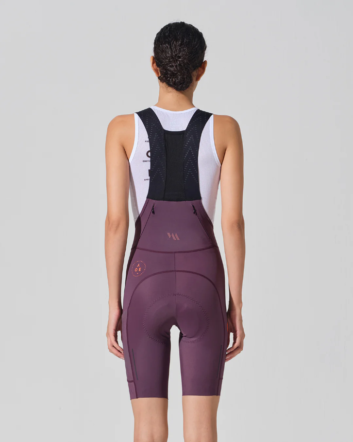 STRAORDINARIO II . WOMENS BIB SHORTS . DEEP PLUM PURPLE