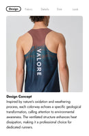 RUNNING SINGLET TERRA GRADIENT OCEAN RUST