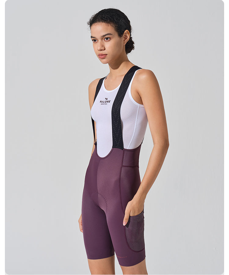 STRAORDINARIO II . WOMENS BIB SHORTS . DEEP PLUM PURPLE