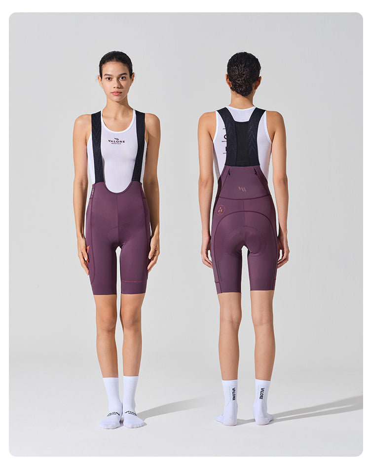 STRAORDINARIO II . WOMENS BIB SHORTS . DEEP PLUM PURPLE