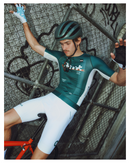 MENS BIB SHORTS FLUX BLOCK - CHALK WHITE