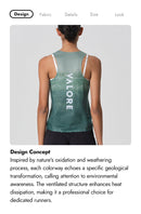 WOMENS RUNNING SINGLET TERRA GRADIENT FOREST SAGE