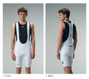 MENS BIB SHORTS FLUX BLOCK - CHALK WHITE