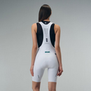 WOMENS BIB SHORTS FLUX BLOCK - CHALK WHITE