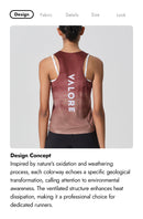 WOMENS RUNNING SINGLET TERRA GRADIENT SUNSET CLAY