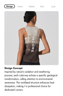 WOMENS RUNNING SINGLET TERRA GRADIENT DESERT SAND
