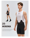MENS BIB SHORTS 25-MINIMA BLACK GREY