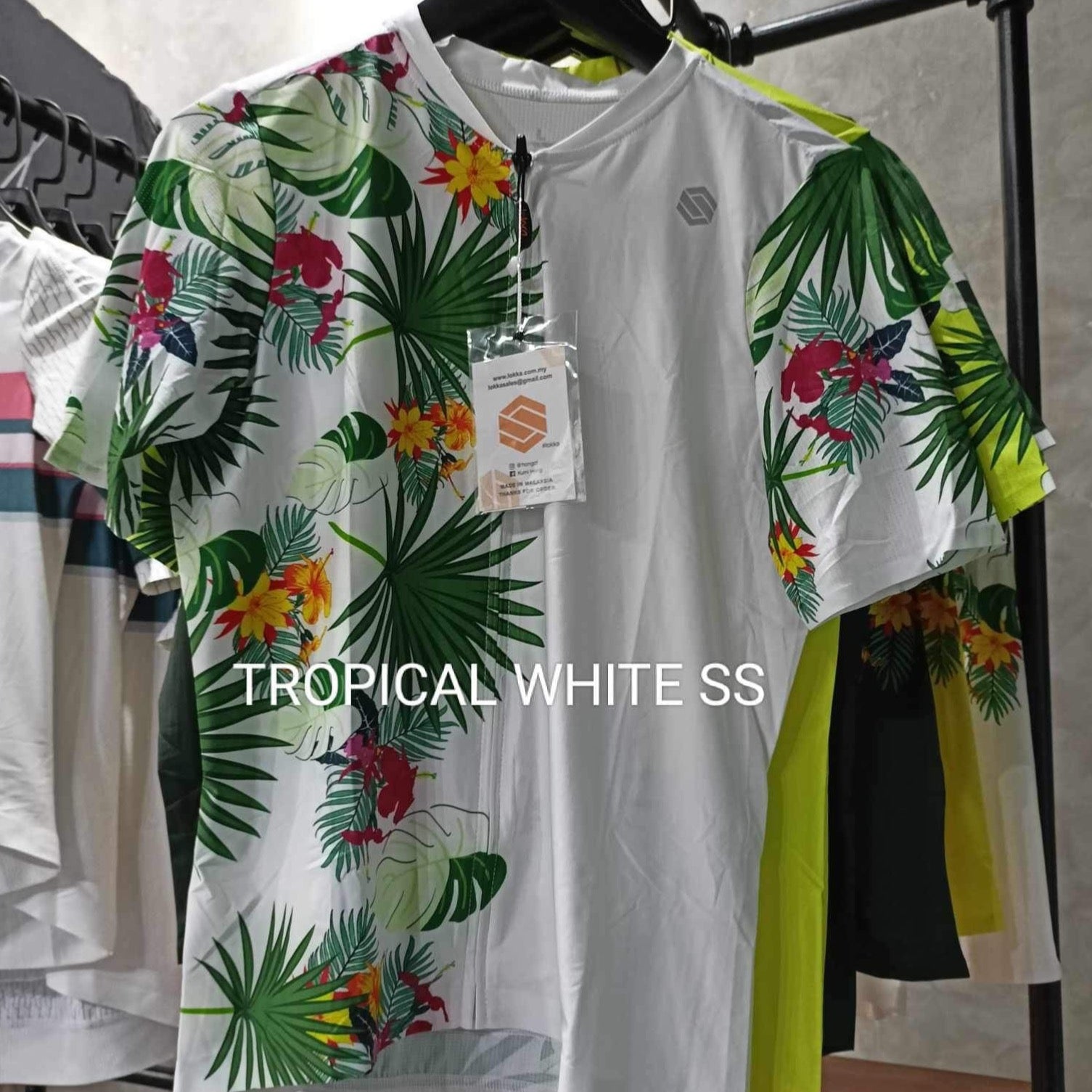 LOKKA TROPICAL WHITE SHORTSLEEVE JERSEY