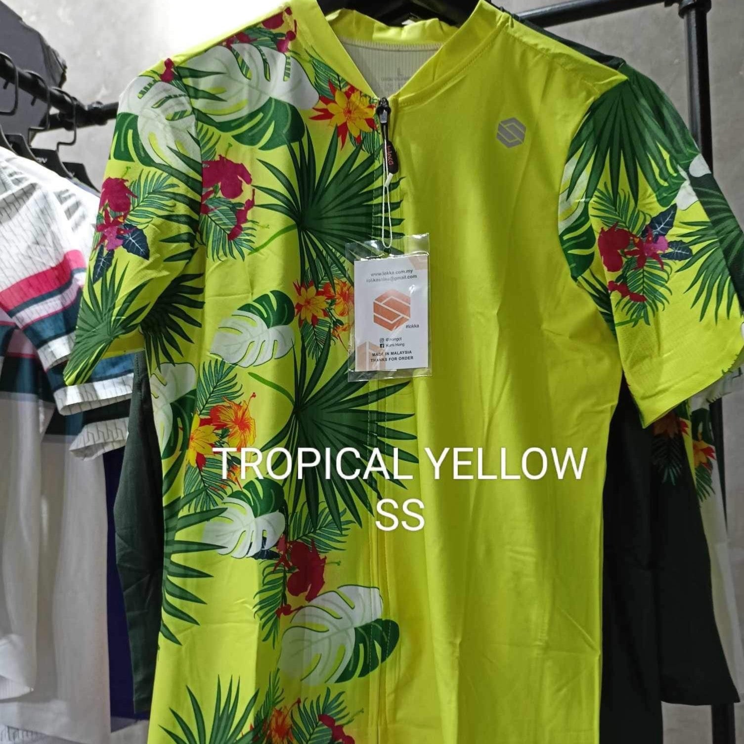 LOKKA TROPICAL YELLOW SHORTSLEEVE JERSEY