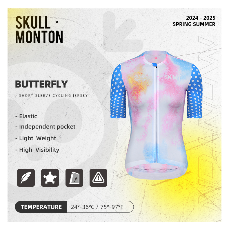 SKULL MONTON WOMENS SHORTSLEEVE JERSEY BUTTERFLY