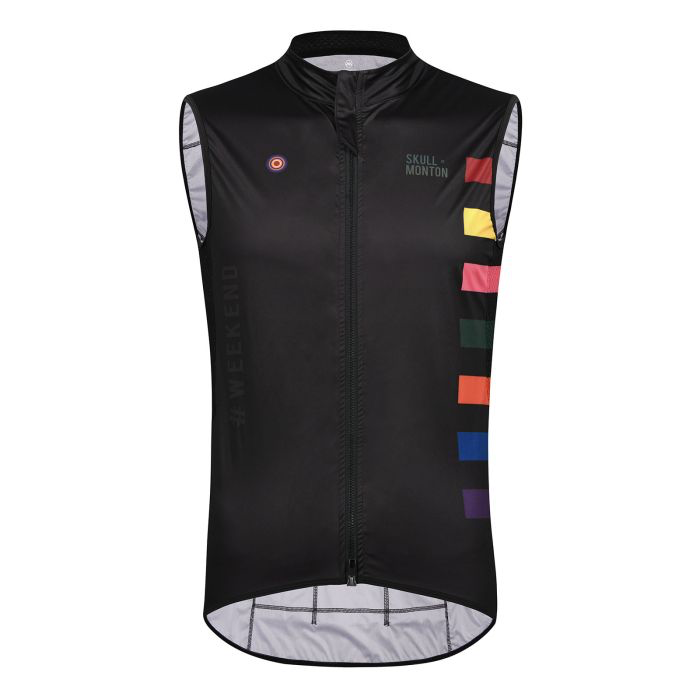 SKULL MONTON CYCLING GILET MENS WEEKEND II BLACK *