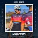 SKULL MONTON WOMENS CYCLING JERSEY SUNSET