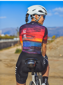 SKULL MONTON WOMENS CYCLING JERSEY SUNSET