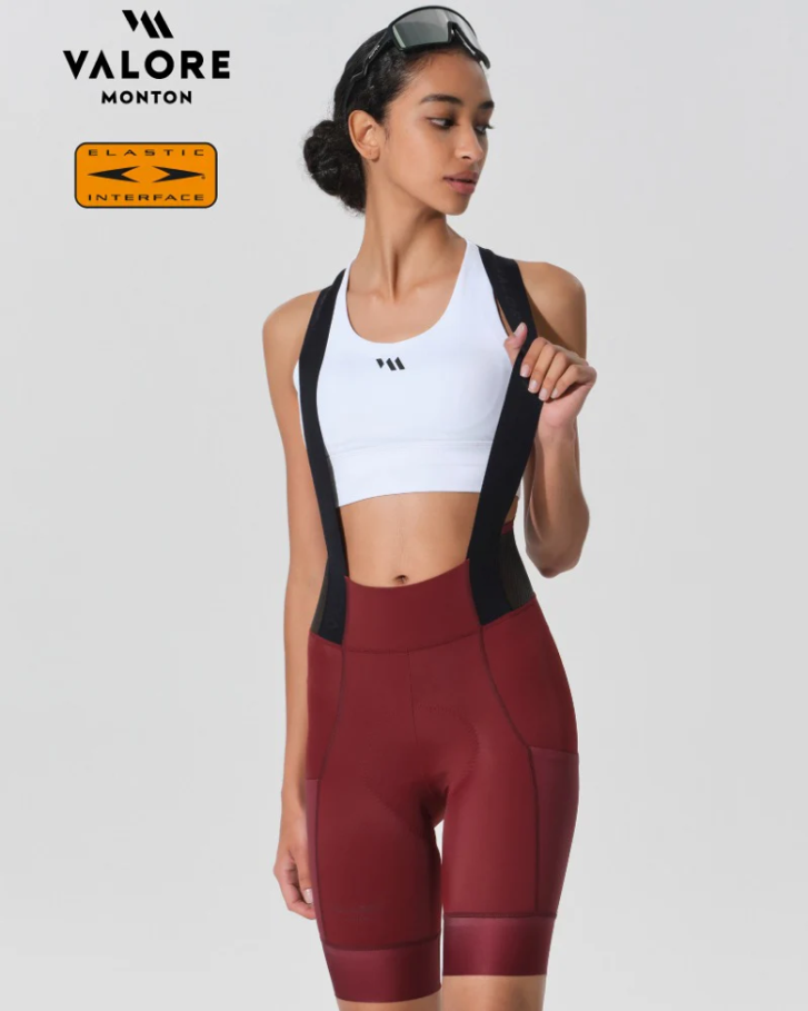 VALORE MONTON WOMENS BIB SHORTS WINE RED