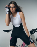 SKMT WOMENS FLUX BLOCK BIB SHORTS MIDNIGHT BLACK