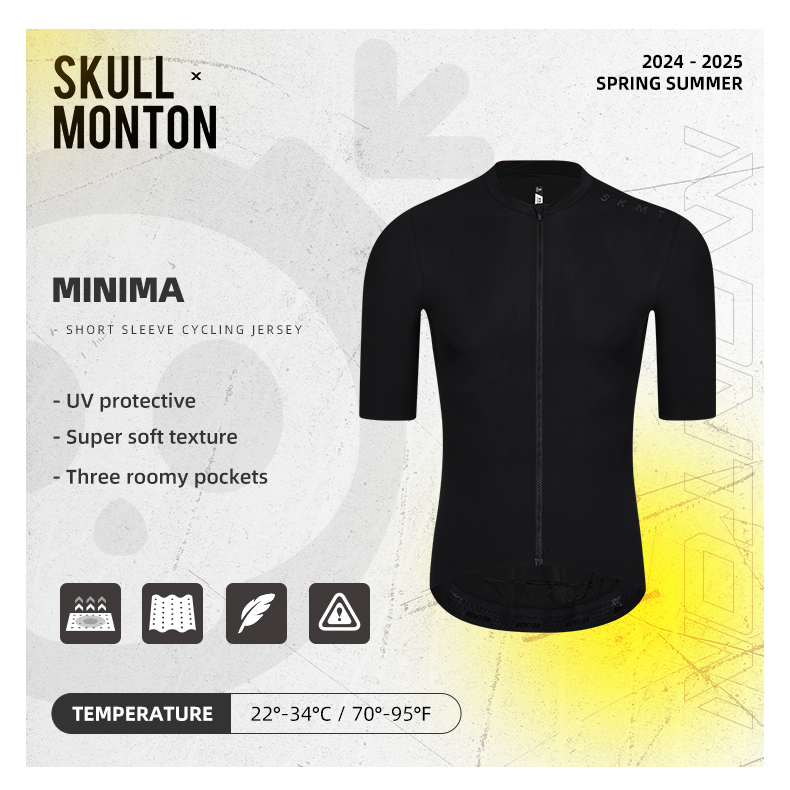 SKULL MONTON MENS JERSEY MINIMA BLACK