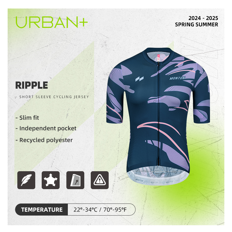 URBAN+ WOMENS JERSEY RIPPLE PURPLE