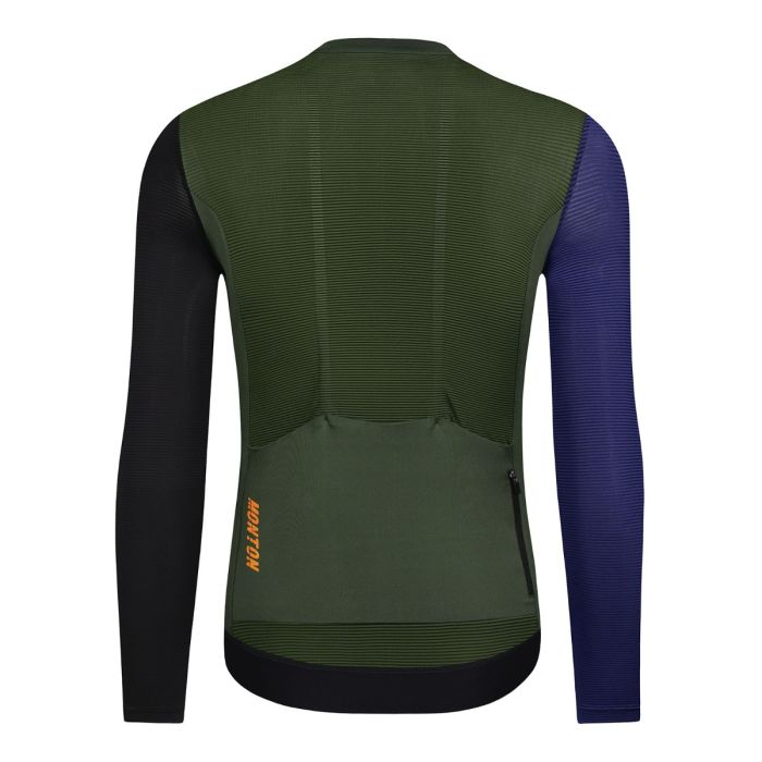 MENS LONG SLEEVE CYCLING JERSEY URBAN TRAVELER EVO GREEN