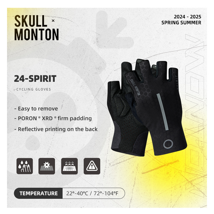 FINGERLESS CYCLING GLOVES 24-SPIRIT