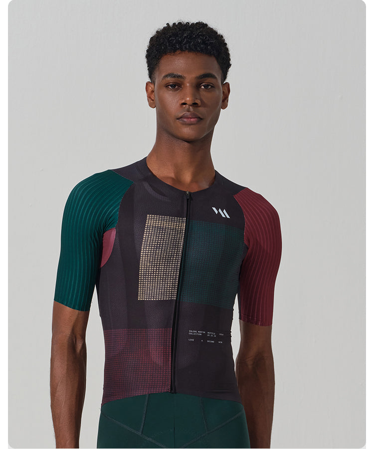 SHORT SLEEVE JERSEY MENS - SERIE TEMPO - CHARCOAL OFF BLACK