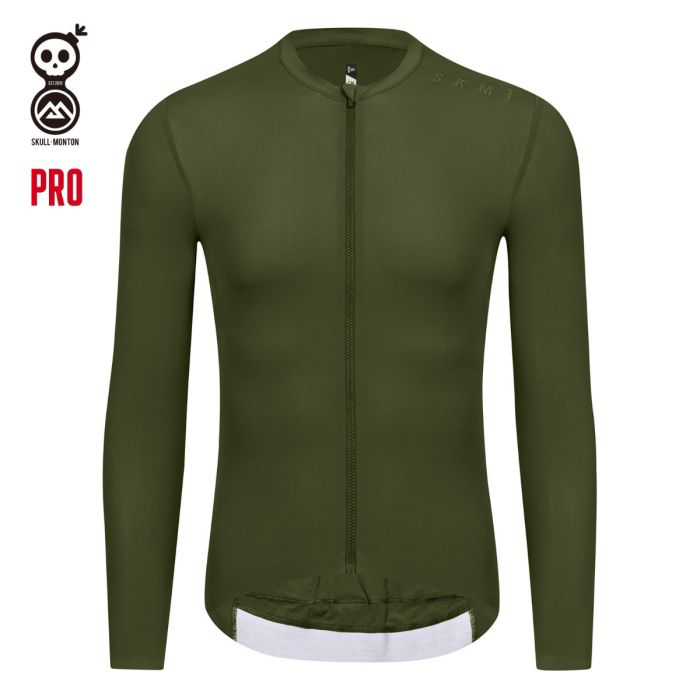 SKULL MONTON MENS LONG SLEEVE JERSEY MINIMA BRONZE GREEN