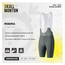 SKULL MONTON MENS BIB SHORTS MINIMA GRAY GREEN SLATE GRAY