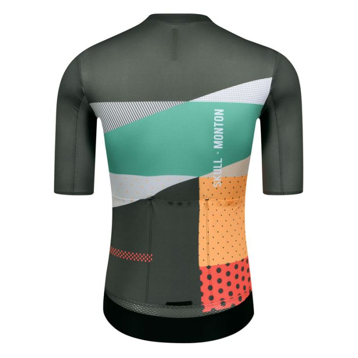 SKULL MONTON MENS JERSEY SK TWO CARBON GRAY  - GEO GRAY