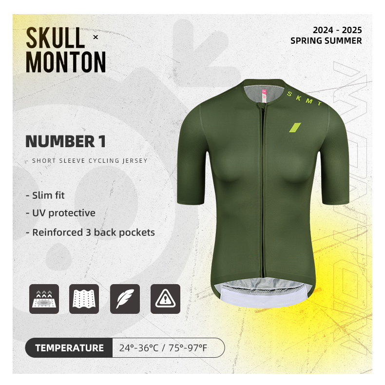 SKULL MONTON MENS JERSEY NUMBER1 BRONZE GREEN