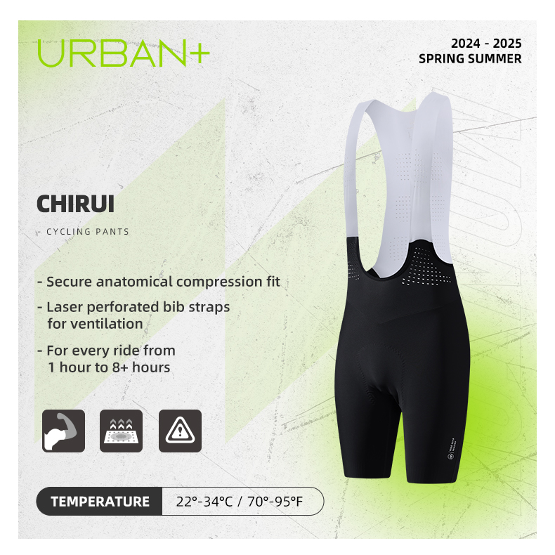 WOMENS CYCLING BIB SHORTS URBAN+ CHIRUI