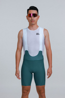 SKULL MONTON MENS BIB SHORTS MINIMA TEAL GREEN