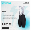 MENS CYCLING BIB SHORTS LIFESTYLE RIBON BLACK