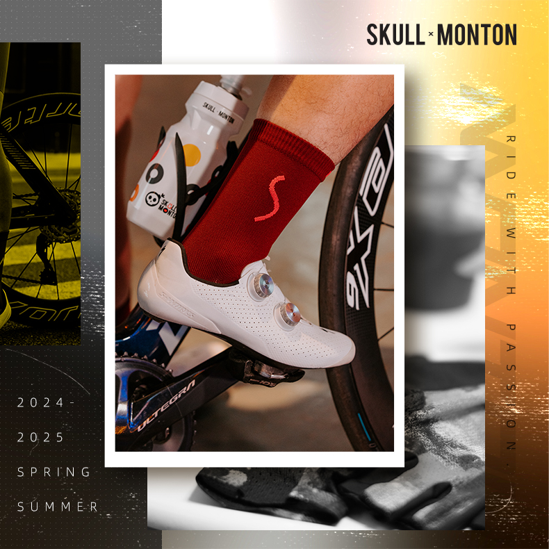 SKULL MONTON CYCLING SOCKS 24-FIRE