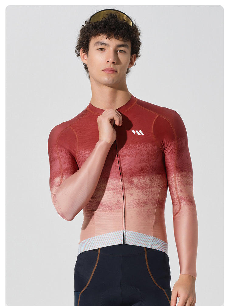 LONG SLEEVE JERSEY MENS TERRA GRADIENT - SUNSET CLAY