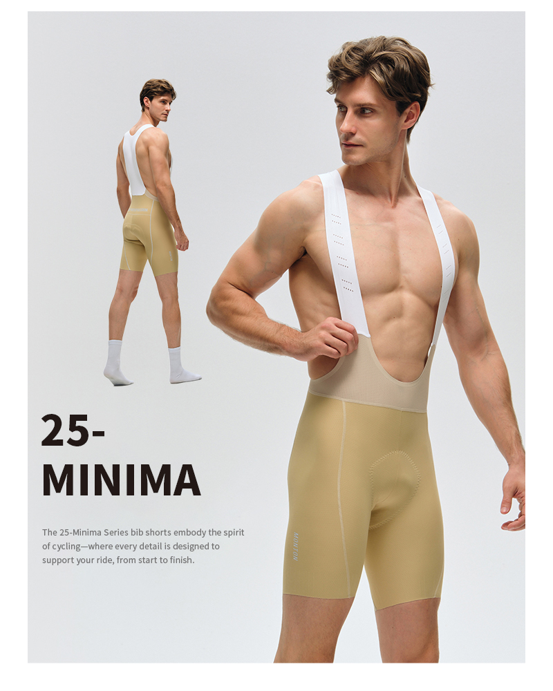 MENS BIB SHORTS 25-MINIMA KHAKI