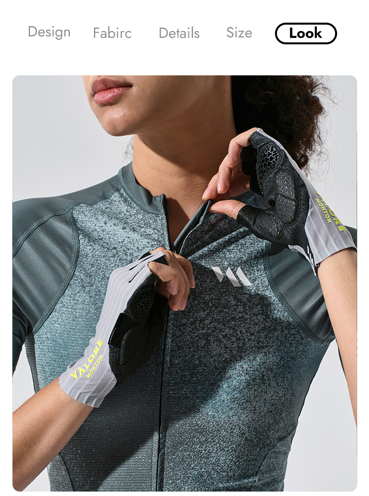 FINGERLESS CYCLING GLOVES VALORE MONTON ERA LIGHT GRAY