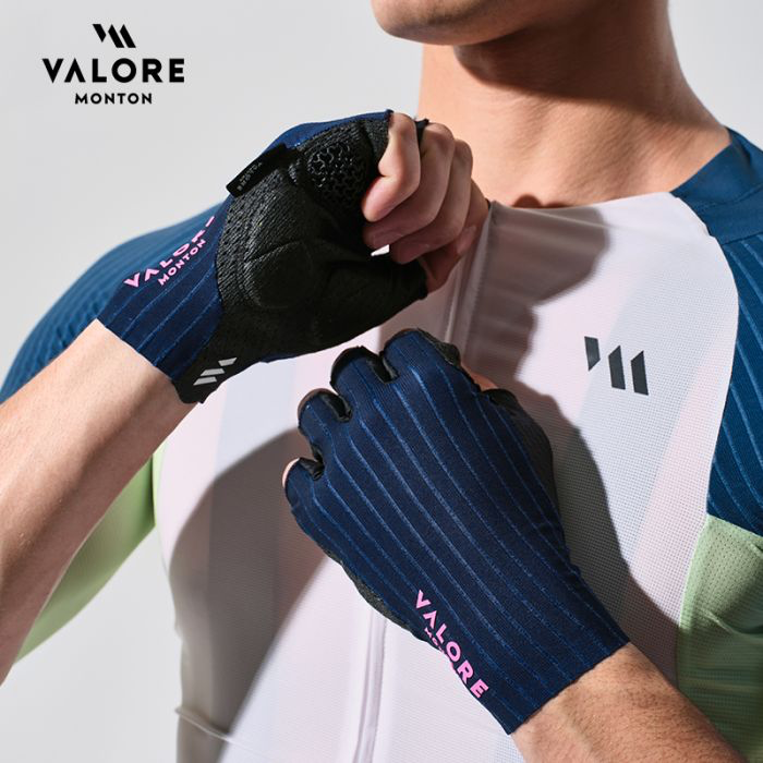 FINGERLESS CYCLING GLOVES VALORE MONTON ERA NAVY BLUE