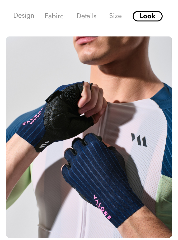 FINGERLESS CYCLING GLOVES VALORE MONTON ERA NAVY BLUE