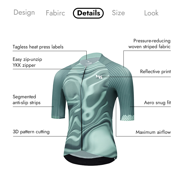 VALORE MONTON MENS JERSEY FLUIDITY GREEN GRAY