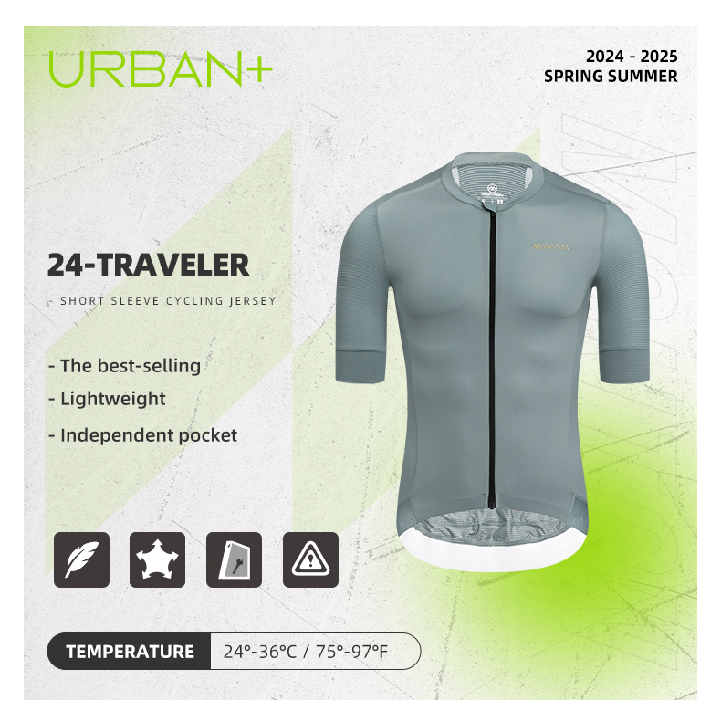 URBAN+ MENS JERSEY 24-TRAVELER GREY