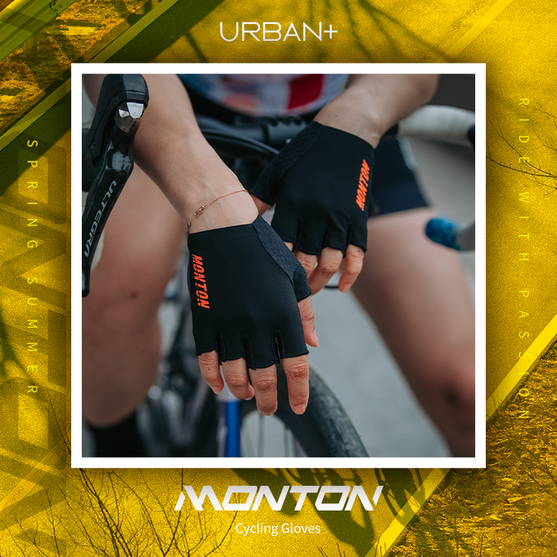 CYCLING GLOVES HALF FINGER SHADOW BLACK