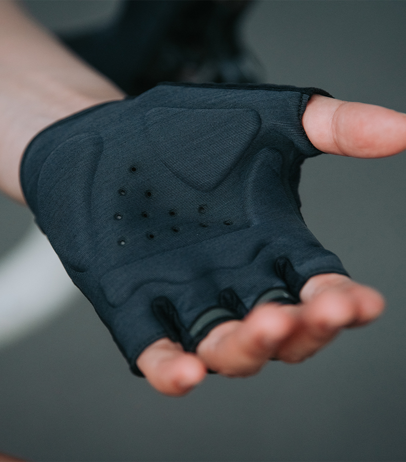 CYCLING GLOVES HALF FINGER SHADOW BLACK