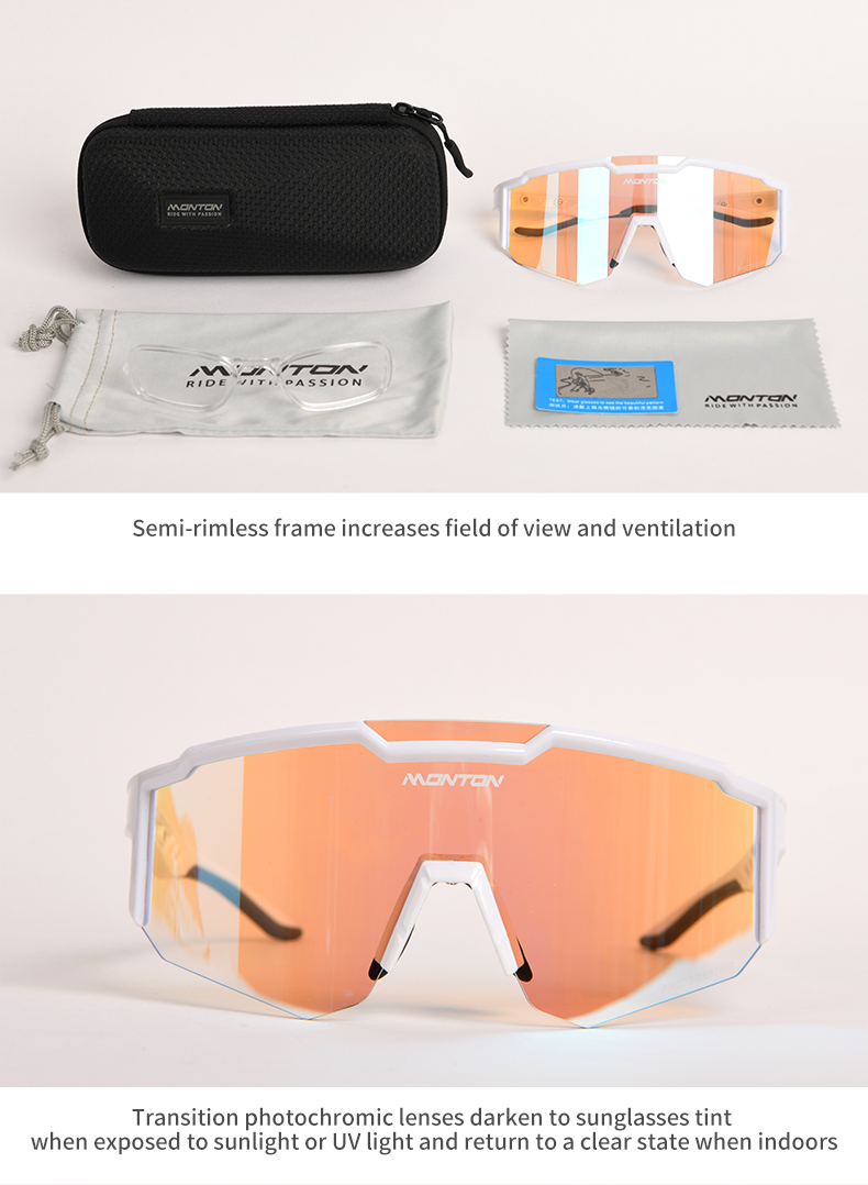 PHOTOCHROMIC CYCLING SUNGLASSES NIFO SLEEK WHITE