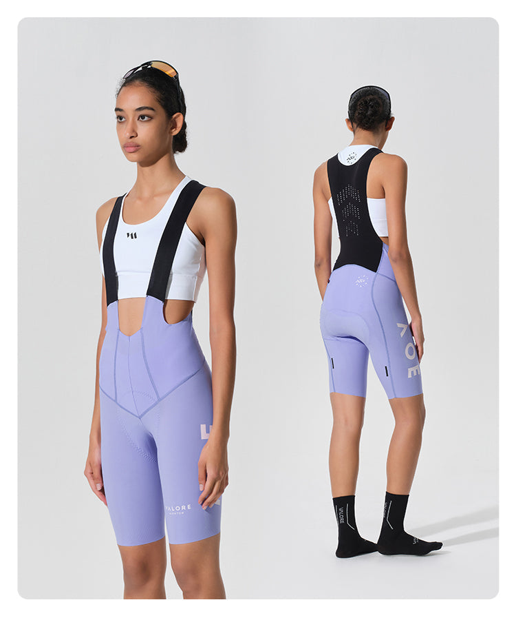 WOMENS BIB SHORTS NUOVA LUNA ELECTRIC PURPLE