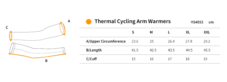 MENS THERMAL CYCLING ARM WARMERS KANKO