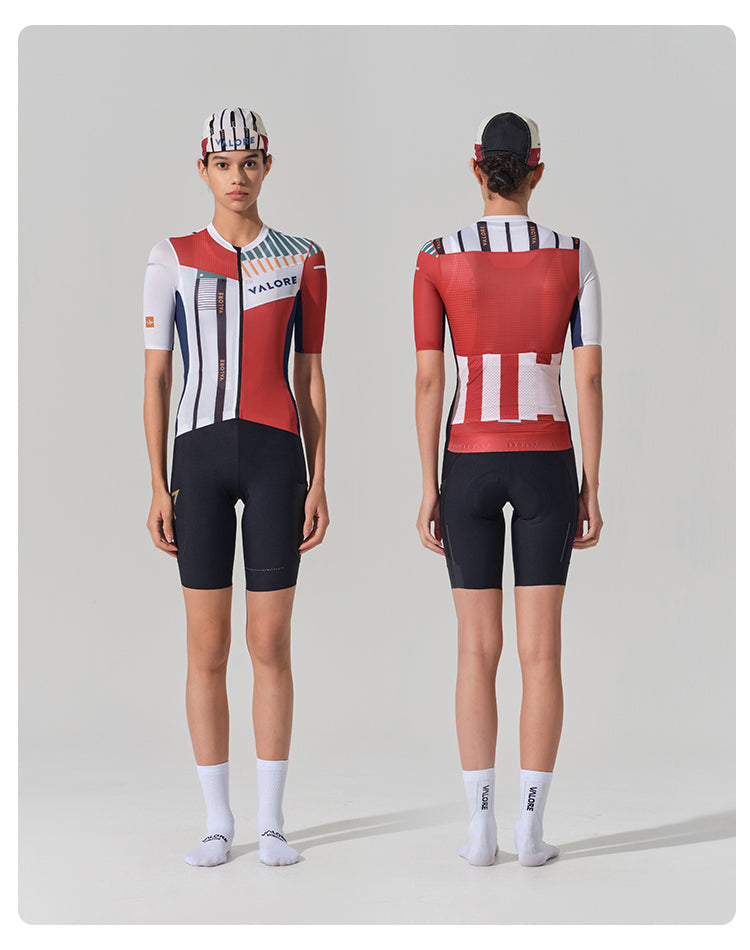 SHORT SLEEVE JERSEY WOMENS – LINEA ARTE – WINE RUST